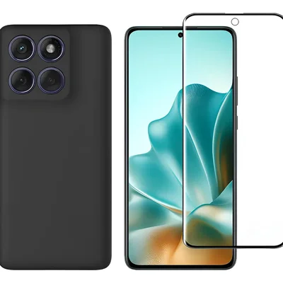 Capa Case Aveludada + Película Frontal 3d De Vidro Para Motorola G47 5g