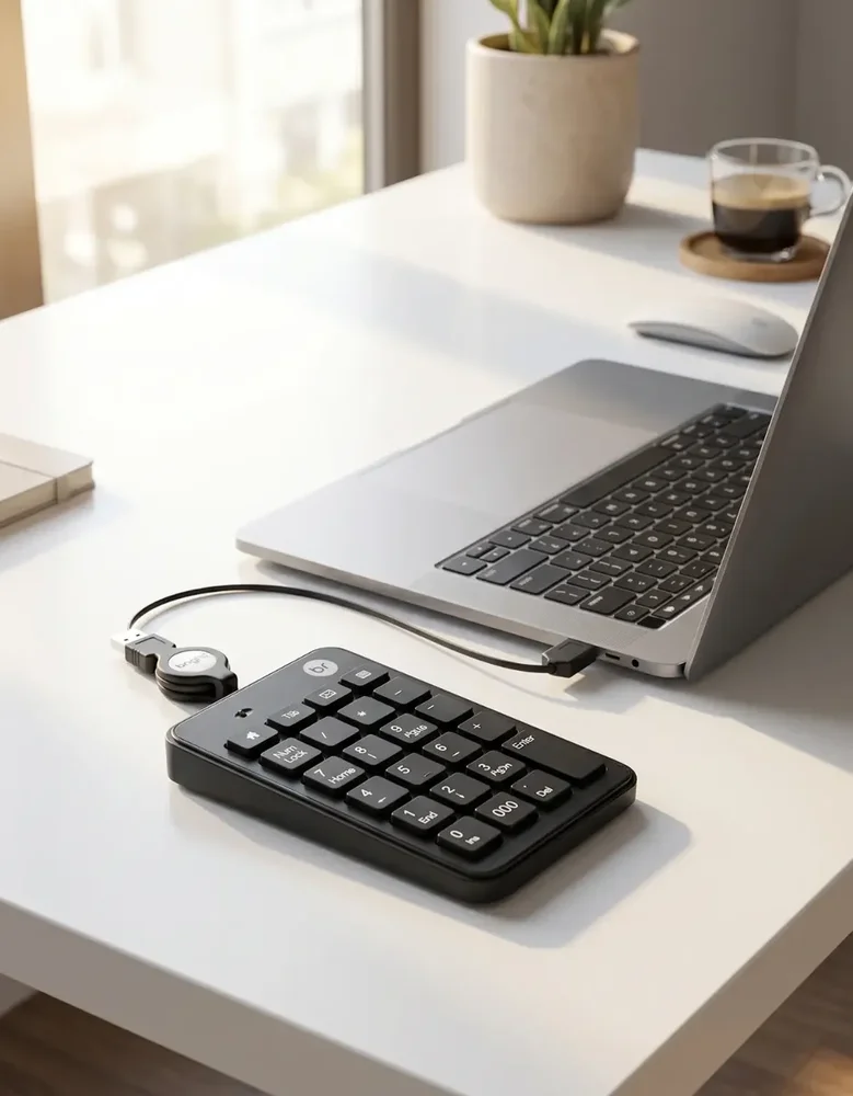 Imagem 4 de 5 do produto Mini Teclado Numérico Usb Com Fio Calculadora PC Notebook