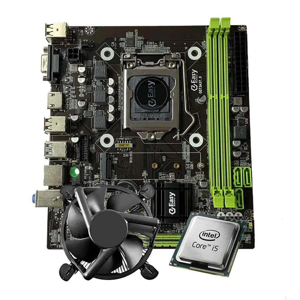 Imagem 1 de 1 do produto Kit Upgrade Core i5:  Placa Mãe B75 + Processador i5 3470 + Cooler