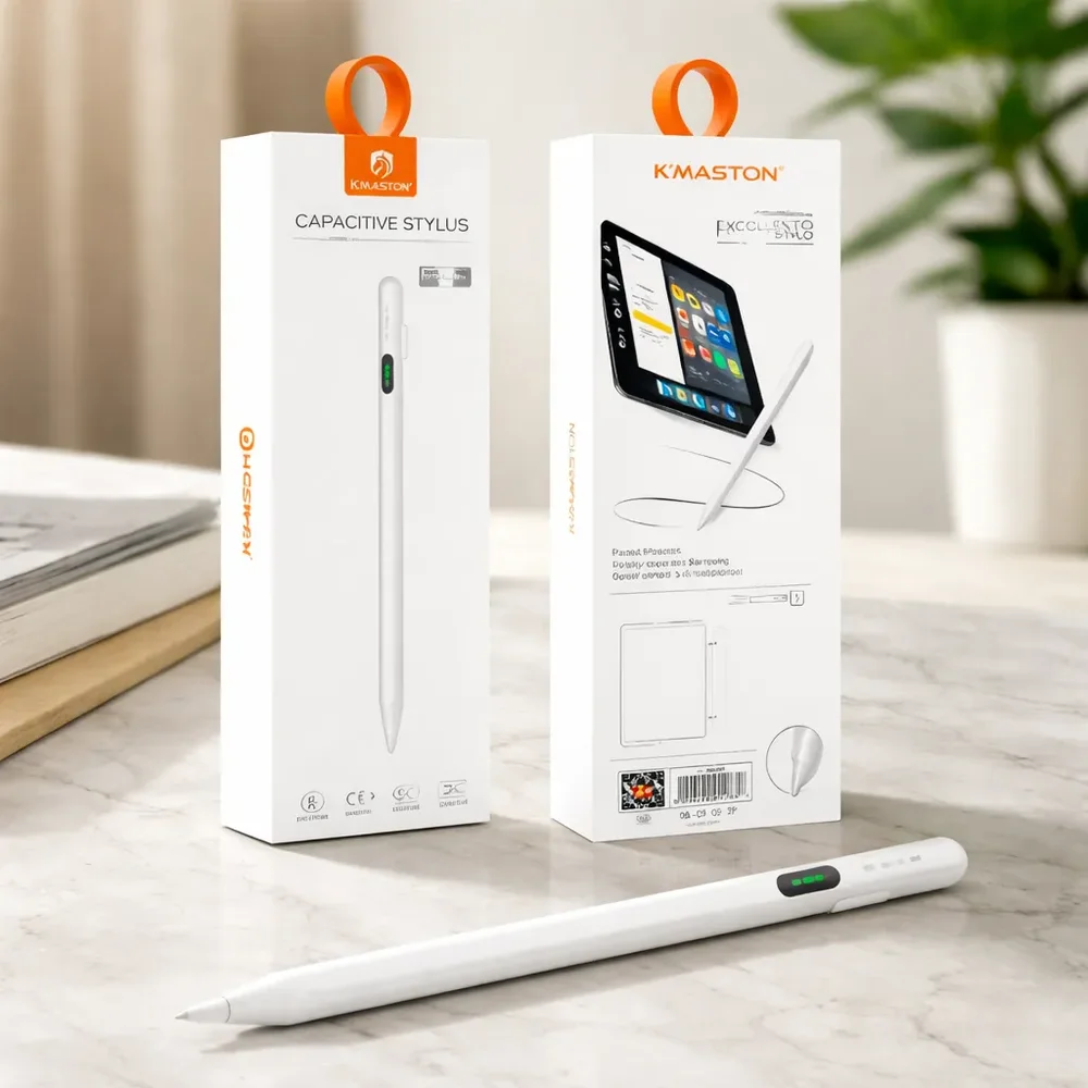 Imagem 5 de 5 do produto Caneta Stylus Touch Screen Recarregavel Usb – Ponta Fina 1.5mm Com Indicador LED, Caneta Capacitiva Universal Compatível Com Ipad, Tablet, Celular