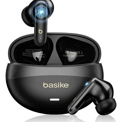 Fone De Ouvido Basike In-ear Tws Com Cancelamento De Ruído Anc E Enc, Bluetooth