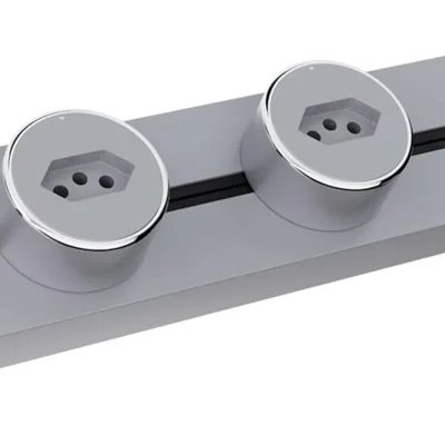 Tomadas Deslizantes Trilho De Energia Modular 8000w 32a Com 3 Tomadas Deslizantes – Extensão Elétrica Ajustável Bivolt