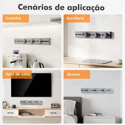 Tomadas Deslizantes Trilho De Energia Modular 8000w 32a Com 3 Tomadas Deslizantes – Extensão... 15