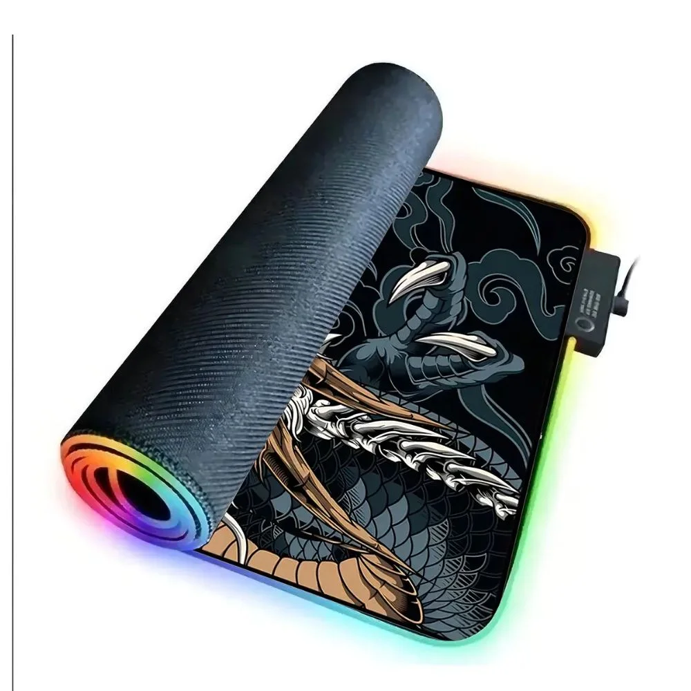Imagem 4 de 5 do produto Mouse Pad Gamer Extra Grande Exbom Dragao Com LED Colorido 800x300x4mm Mp-LED3080c28