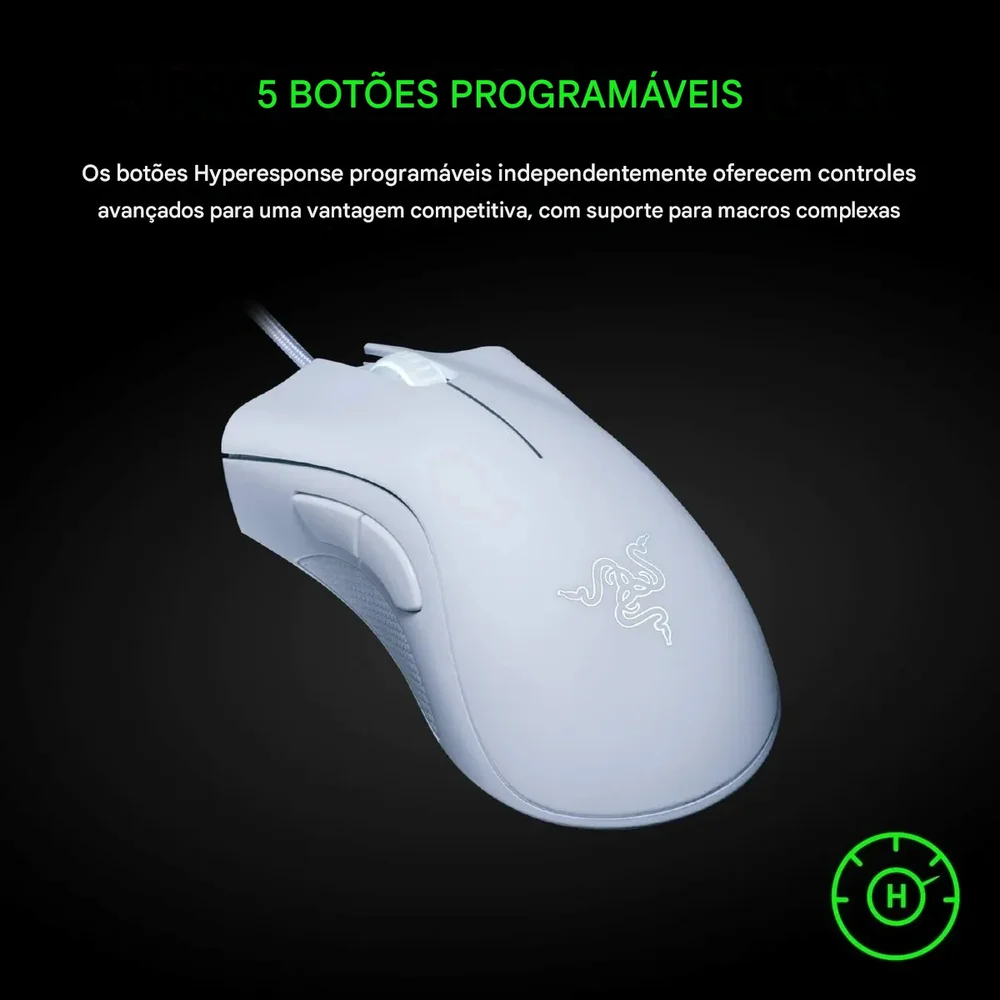 Imagem 5 de 5 do produto Mouse Gamer Razer Deathadder Essential Ergonomico 6.400 Bran