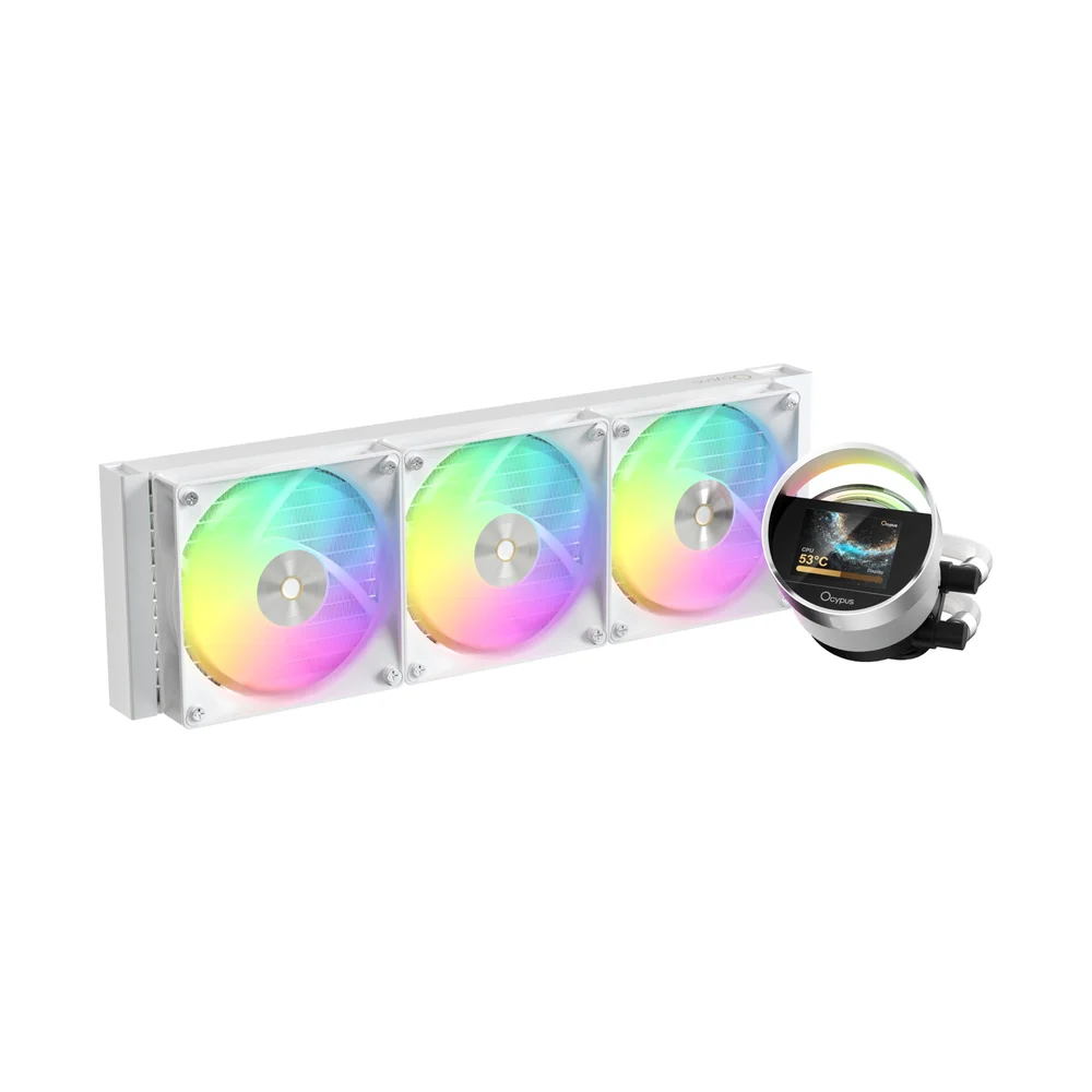 Water Cooler 360mm Ocypus Sigma L36 ARGB, Display Lcd, White - Sigma-l36-wh3aawl00p-gl 8