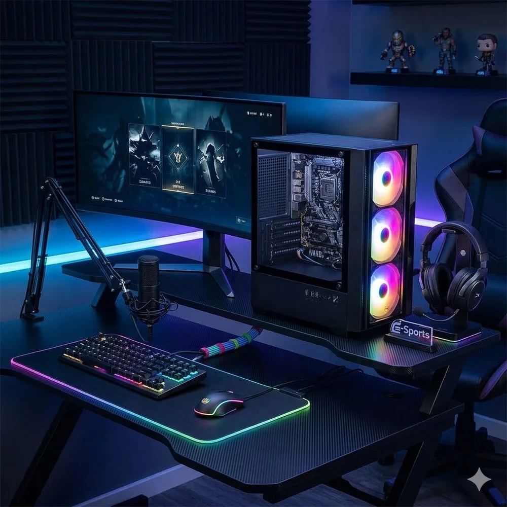 Computador Intel i5 - SSD 240 Gb - 08 Gb Memória - Gabinete Gamer 7
