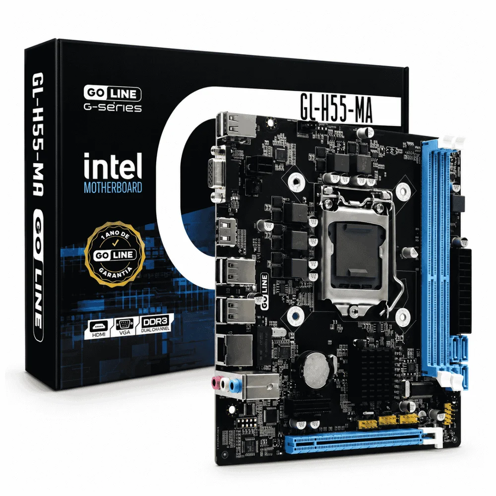 Placa Mãe Goline Gl-h55-ma Intel LGA  1156 Ddr3 Vga HDMI 4