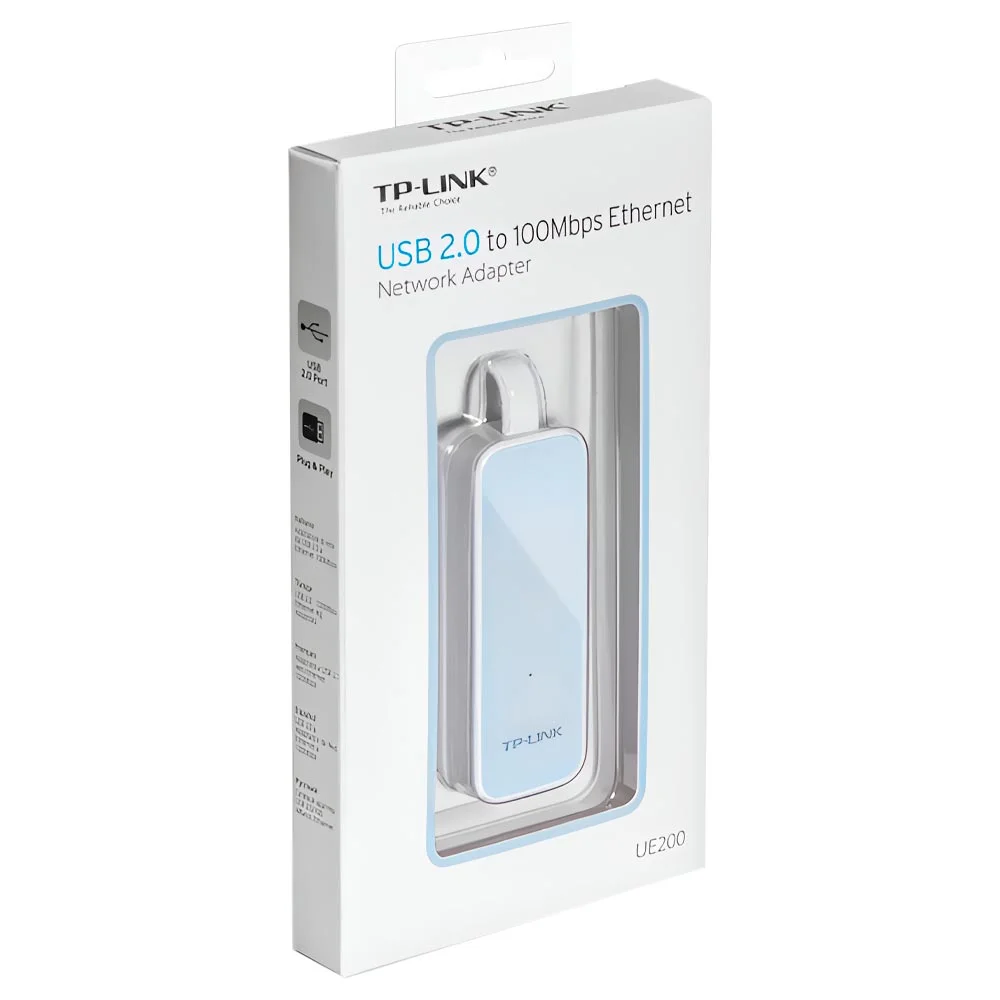 Imagem 3 de 3 do produto Adaptador De Rede Ethernet Para Usb 2.0 Tp-link Ue200 - Branco