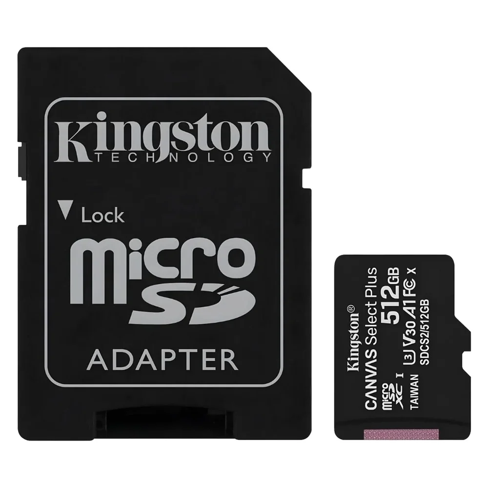 Cartão De Memória Micro Sd Kingston Canvas Select Plus 512gb 100mbs - Sdcs3/512gb