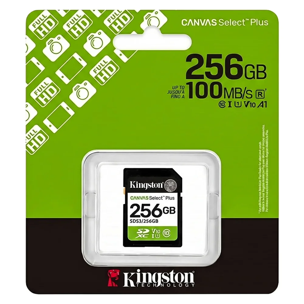 Cartão De Memória Micro Sd Kingston Canvas Select Plus 256gb 100mbs - Sdcs3/256gb