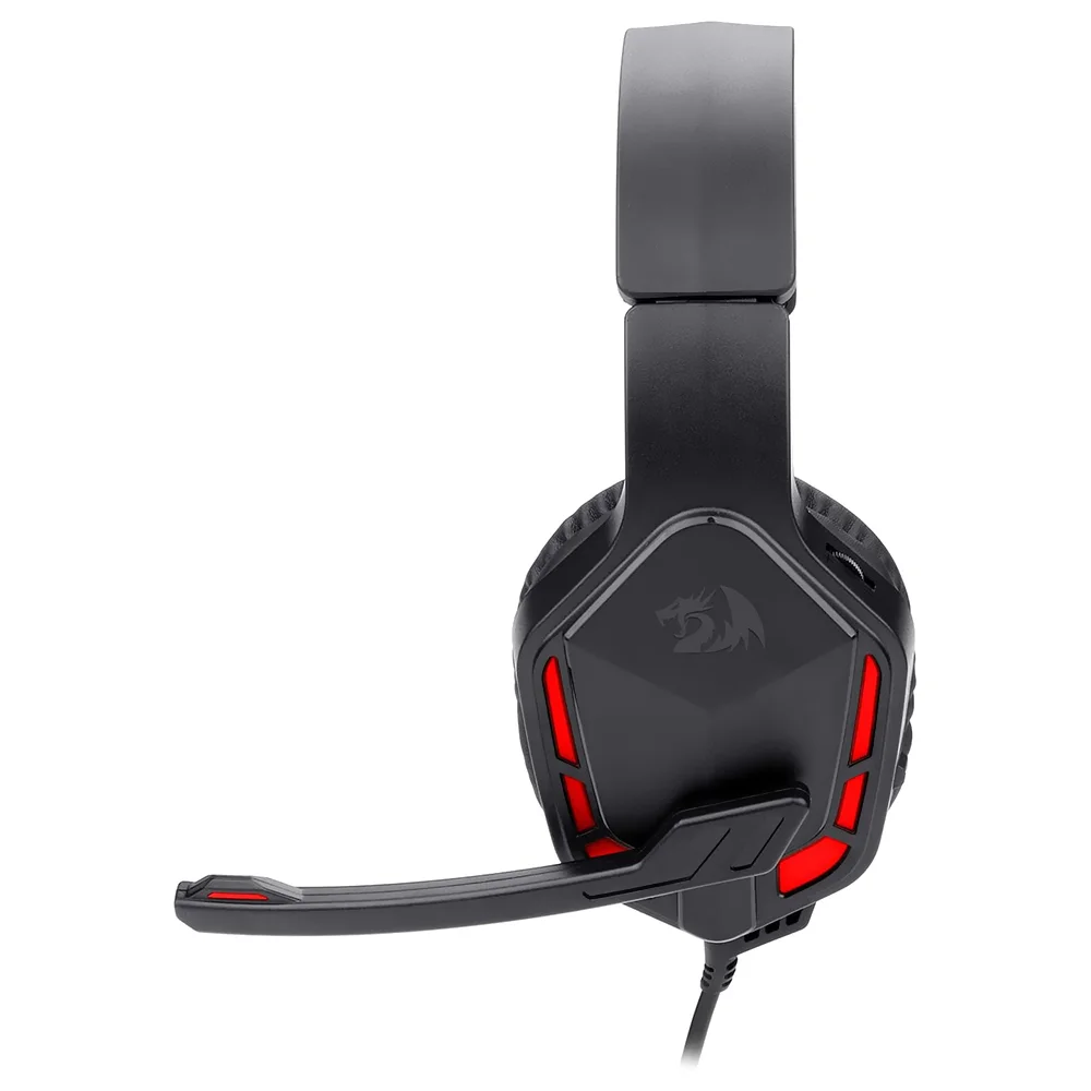 Imagem 3 de 3 do produto Fone Gamer Redragon H220 Themis LED / Com Fio - Preto / Vermelho