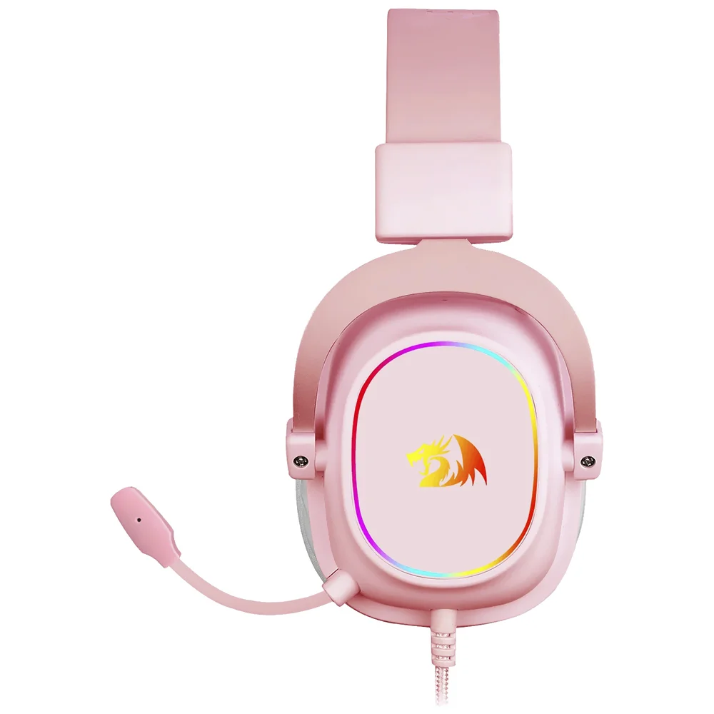 Imagem 3 de 3 do produto Fone Gamer Redragon H510p-RGB Zeus X RGB / Com Fio - Rosa