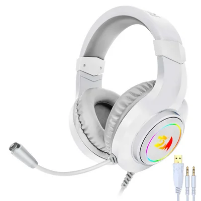 Fone Gamer Redragon H260w-RGB Hylas RGB / Com Fio - Branco