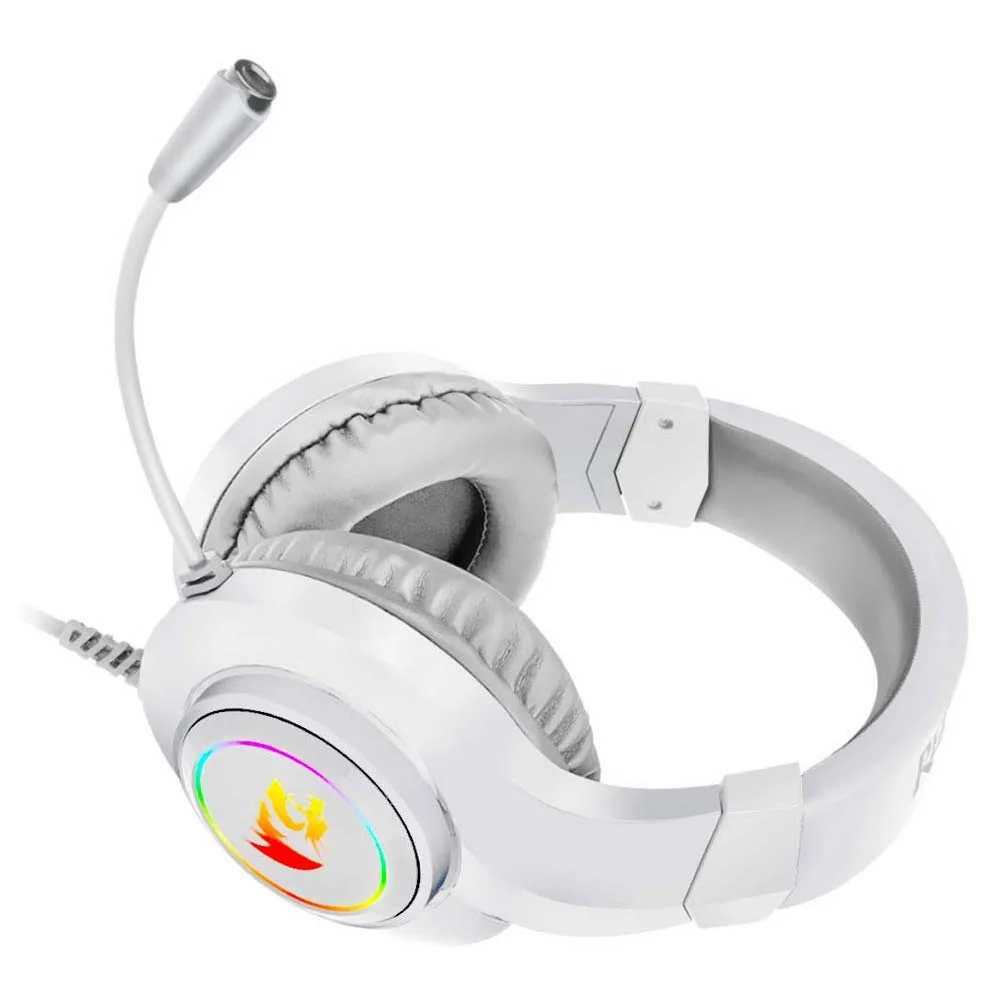 Fone Gamer Redragon H260w-RGB Hylas RGB / Com Fio - Branco
