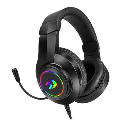 Fone Gamer Redragon H260RGB Hylas RGB / Com Fio - Preto