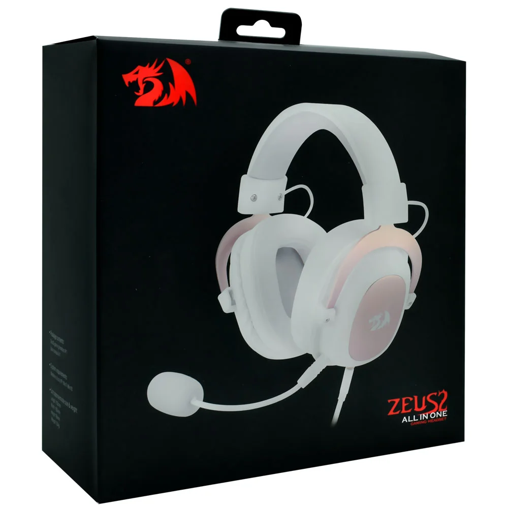 Imagem 2 de 3 do produto Fone Gamer Redragon H510w Zeus 2 / Com Fio - Branco