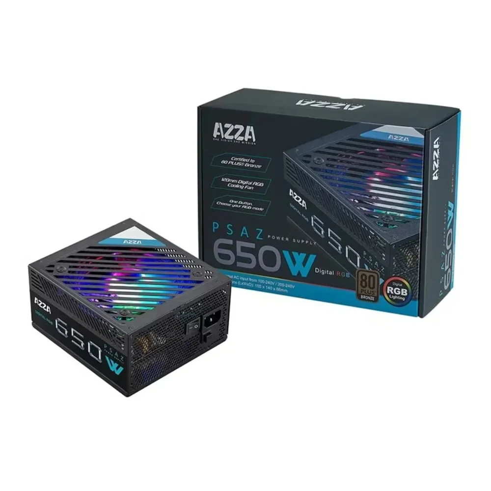 Imagem 2 de 3 do produto Fonte Azza Atx 650w / 80plus / Bronze / ARGB