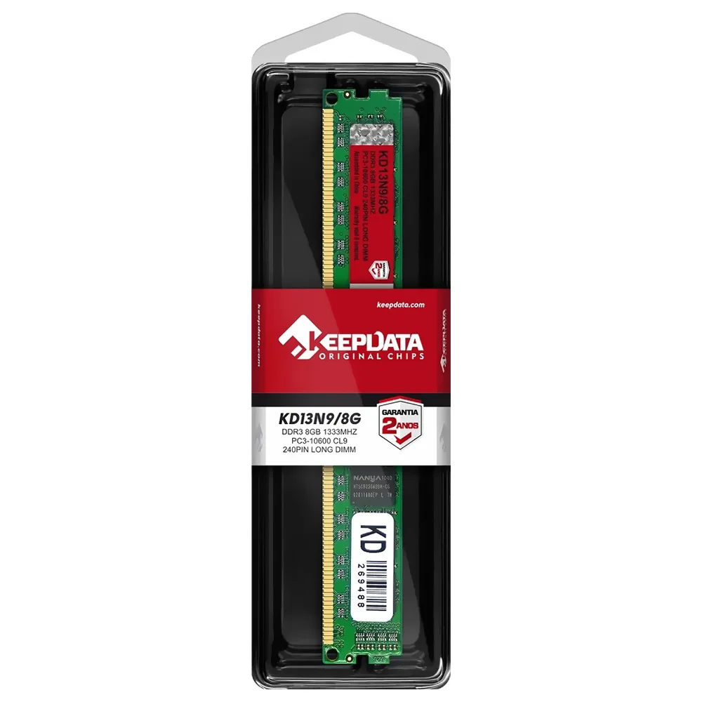 Imagem 2 de 3 do produto Memória Ram Keepdata Ddr3 8GB 1333mhz - Kd13n9/8g