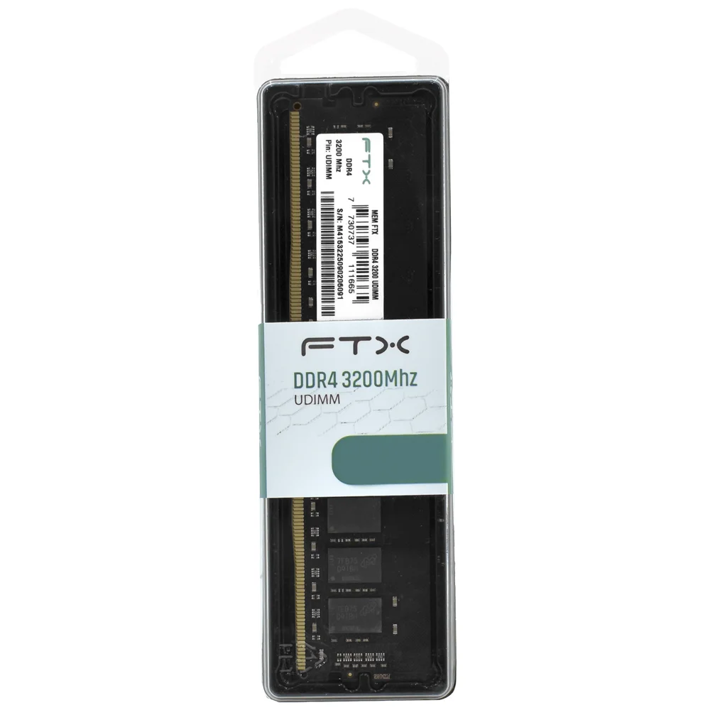 Imagem 2 de 2 do produto Memória Ram Ftx Ddr4 32gb 3200mhz 111672 Dual Channel Gaming Alta Performance 288 Pinos