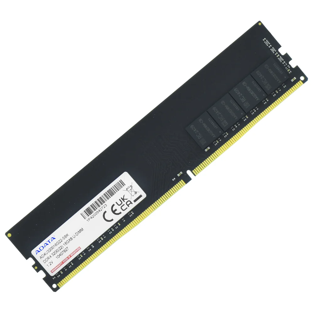 Memória Ram Adata Ddr4 16gb 3200mhz Ad4u320016g22-sbk Cl22 1.2v Alta Performance Gamer Desktop