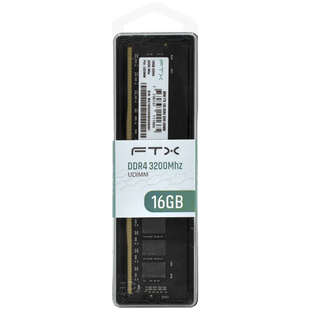 Memória Ram Ftx Ddr4 16gb 3200mhz 111665 1x16gb Cl16 Alta Performance Gaming Desktop PC