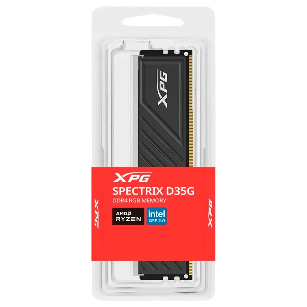 Imagem 2 de 3 do produto Memória Ram Adata Xpg Spectrix D35g Ddr4 8GB 3200mhz RGB Ax4u32008g16a-sbkd35g Iluminação RGB Alta Performance PC Gamer