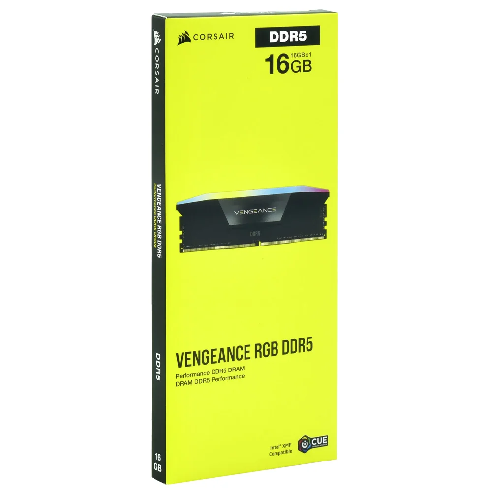 Imagem 2 de 3 do produto Memória Ram Corsair Vengeance RGB Ddr5 16gb 5600mhz Cmh16gx5m1b5600c40 Iluminação RGB Alto Desempenho PC Gaming Preto