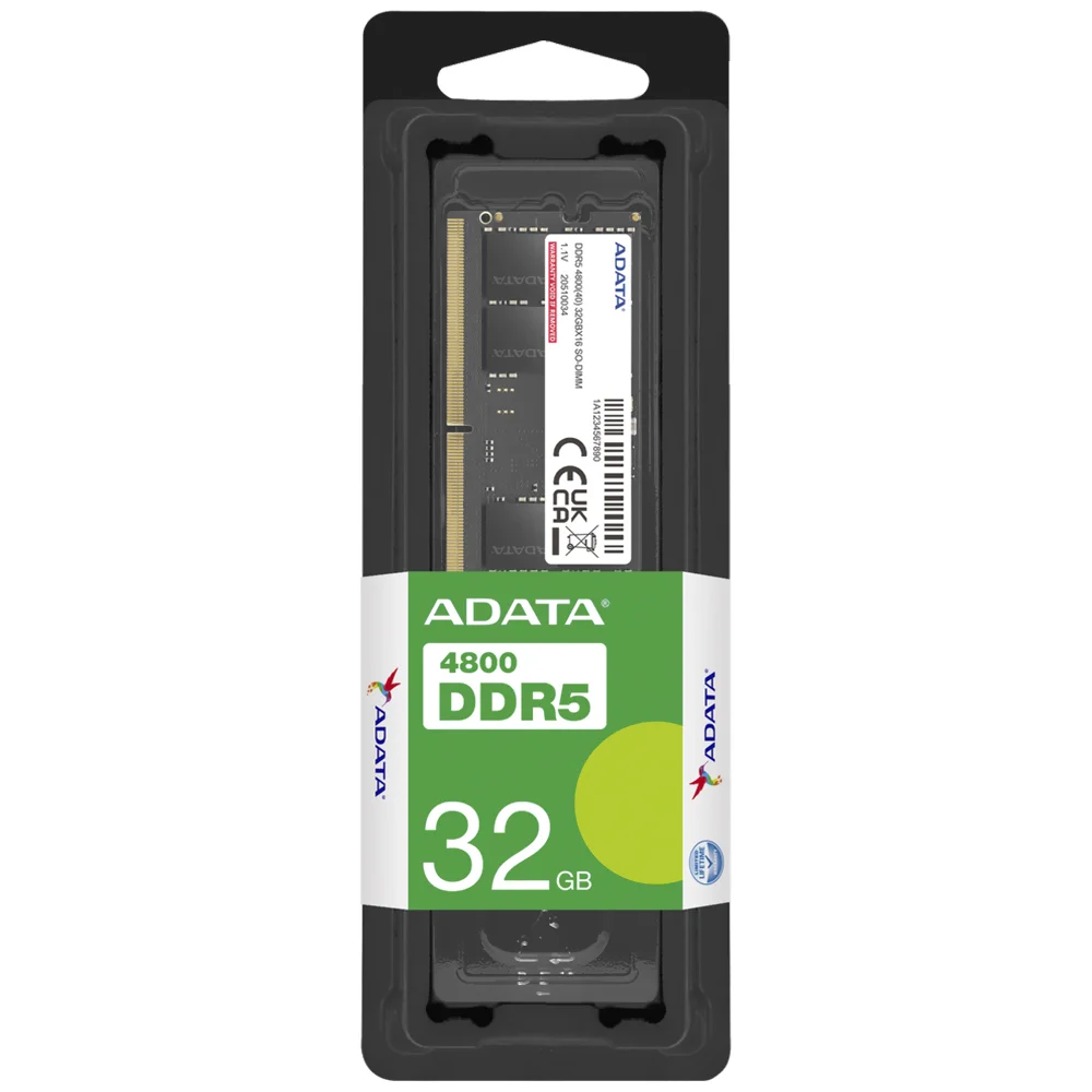 Memória Ram Para Notebook Adata Ddr5 32gb 4800mhz Ad5s480032g-s So-dimm Alta Performance Gaming Upgrade
