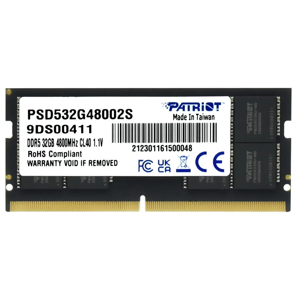 Placa de vídeo Patriot DDR5-4800 2x16GB SO-DIMM — foto 1 de 3