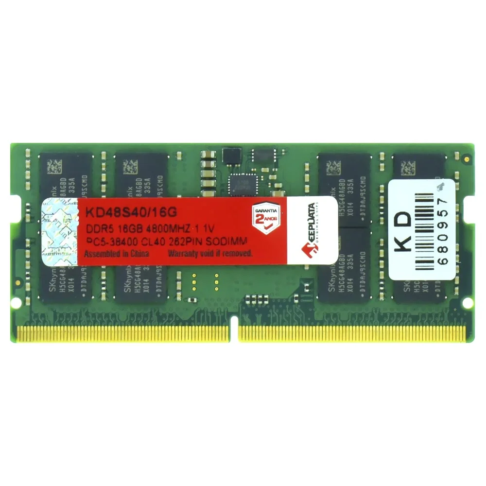 Placa de vídeo Keepdata DDR5-4800 1x16GB SO-DIMM — foto 1 de 3