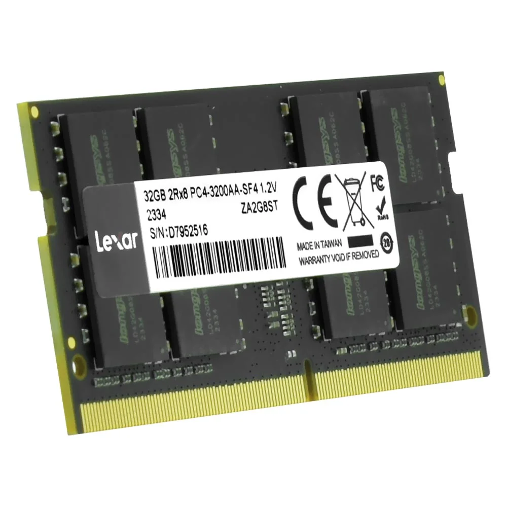 Imagem 3 de 3 do produto Memória Ram Notebook Lexar Ddr4 32gb 3200mhz Ld4as032g-b3200gsst So-dimm Alta Performance 1.2v Upgrade