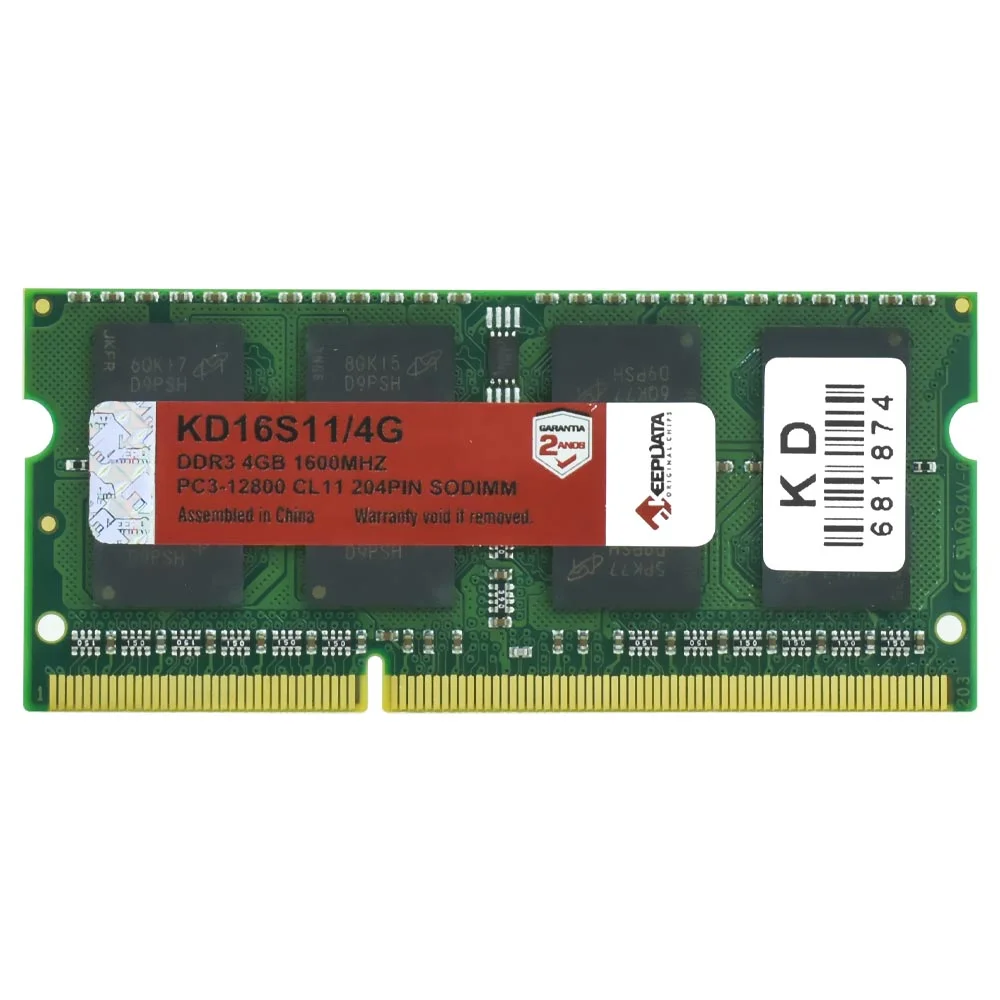 Memória Ram Notebook Keepdata Ddr3 4gb 1600mhz Kd16s11/4g So-dimm 1.5v Upgrade Desempenho Estável