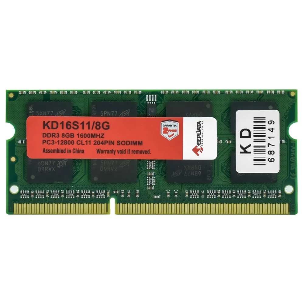 Placa de vídeo Keepdata DDR3-1600 1x8GB SO-DIMM — foto 1 de 3