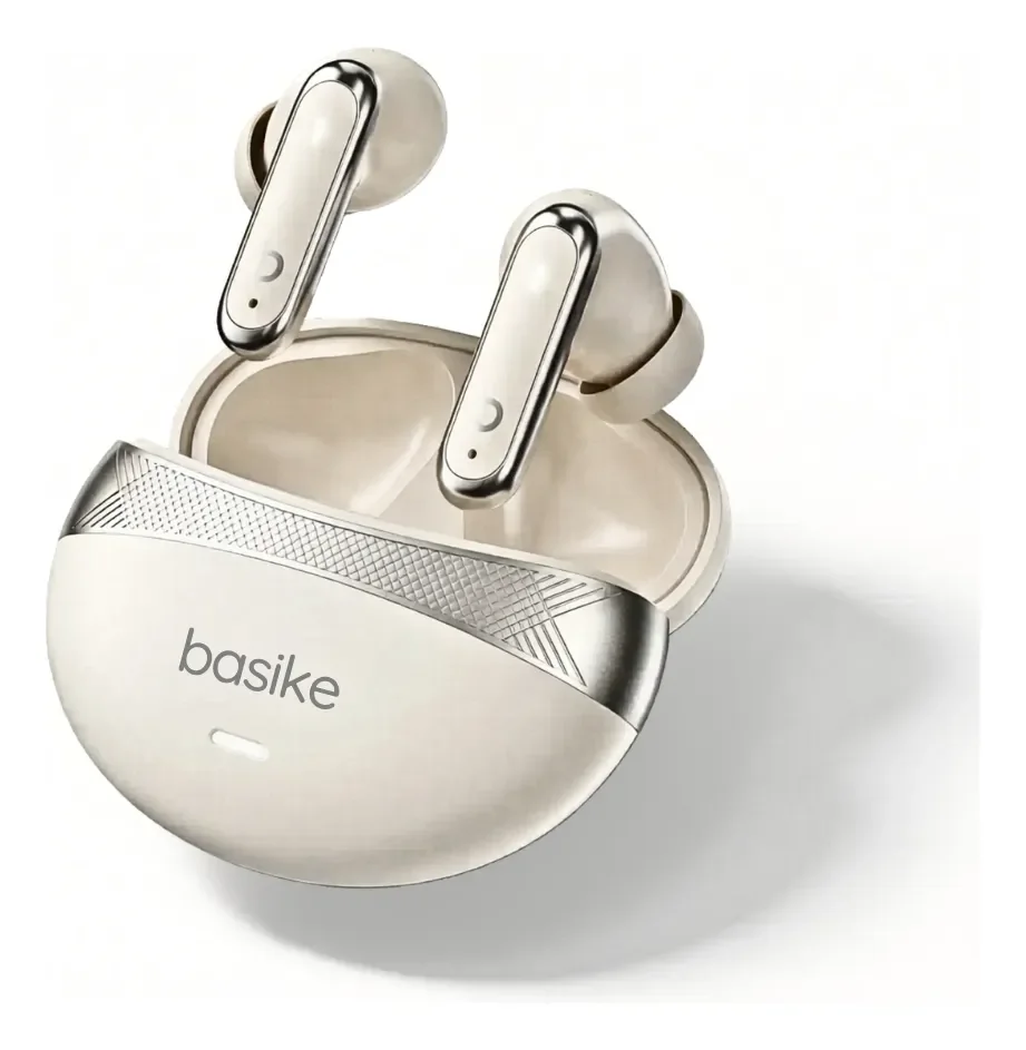 Basike Fone De Ouvido Bluetooth 5.4 Tws Com Anc | Modo Gamer | Bateria 6h | Standby 100h | Cancelamento De Ruído Ativo