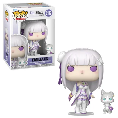 Boneco Funko Pop! & Buddy Re:zero - Emilia E Puck