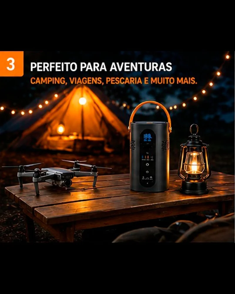Estação De Energia Portátil 220v 643wh Peining, Gerador De Energia P/ Starlinkk Mini Com Saídas Ac Usb Type-c, Bateria R