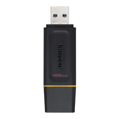 Pendrive Kingston Exodia 128GB Usb 3.2 Dtx/128GB Preto Alta Velocidade Transferência Rápida Armazenamento Portátil