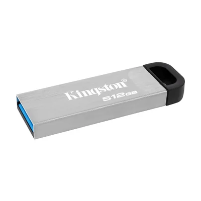 Pendrive Kingston Kyson 512gb Usb 3.2 Dtkn/512gb Prata Alta Velocidade Transferência Rápida Compacto Portátil