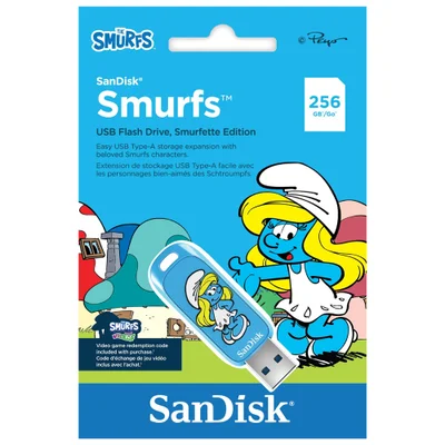 Pendrive Sandisk Smurfs 256gb Usb 3.2 - Azul (sdczis-256g-g46)
