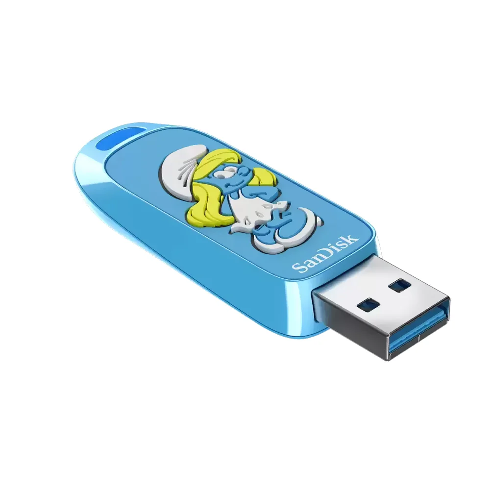 Imagem 2 de 3 do produto Pendrive Sandisk Smurfs 256gb Usb 3.2 - Azul (sdczis-256g-g46)