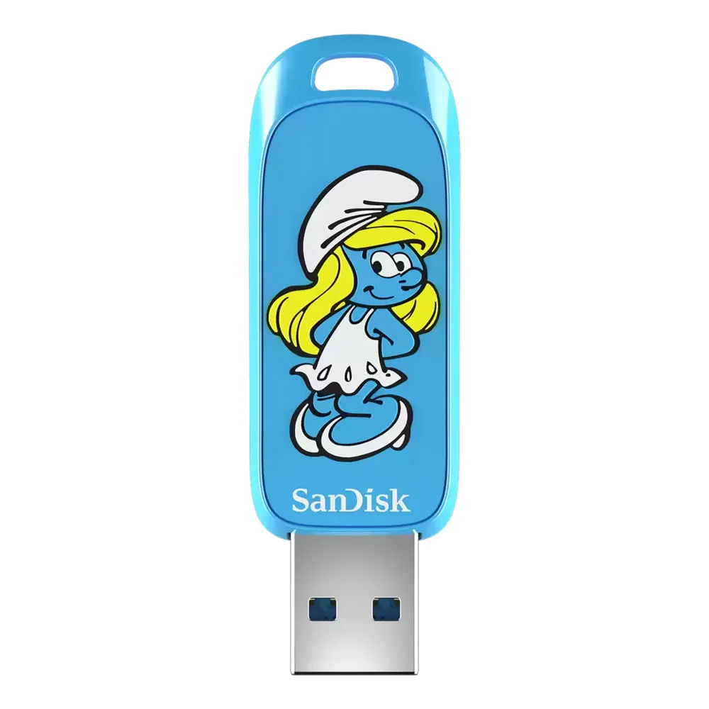 Imagem 3 de 3 do produto Pendrive Sandisk Smurfs 256gb Usb 3.2 - Azul (sdczis-256g-g46)