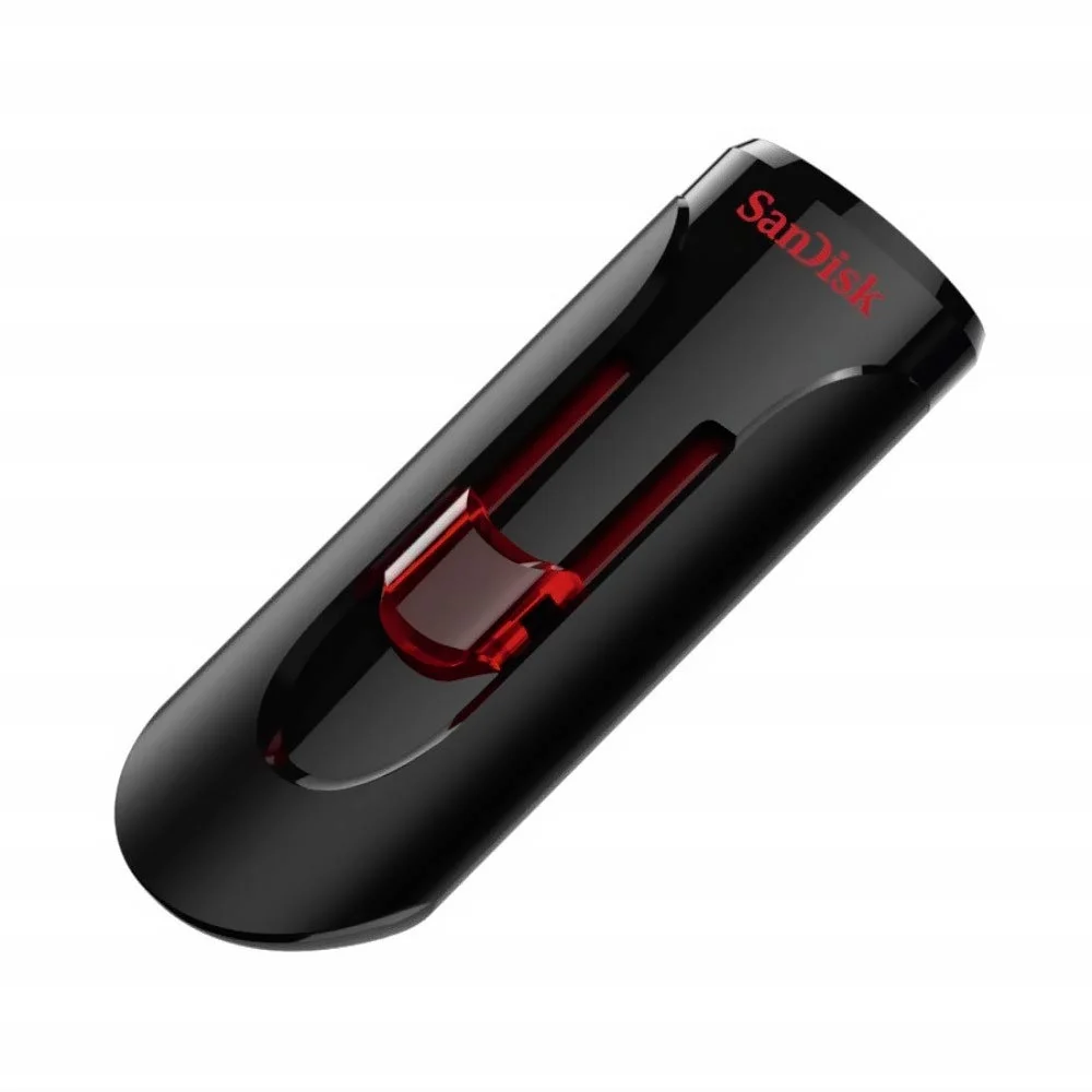 Imagem 2 de 3 do produto Pendrive Sandisk Z600 Cruzer Glide 64gb Usb 3.0 Preto Alta Velocidade Armazenamento Portátil Compacto