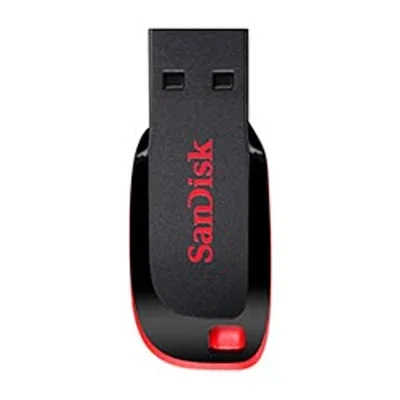 Pendrive Sandisk Z50 Cruzer Blade 64gb Usb 2.0 Preto Vermelho Compacto Portátil Leitura Rápida Armazenamento Segurança