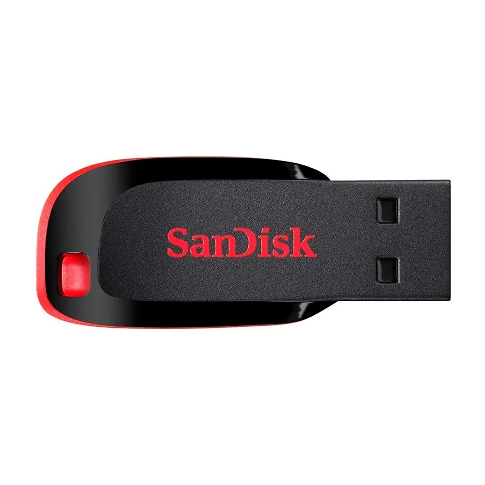 Imagem 2 de 3 do produto Pendrive Sandisk Z50 Cruzer Blade 64gb Usb 2.0 Preto Vermelho Compacto Portátil Leitura Rápida Armazenamento Segurança