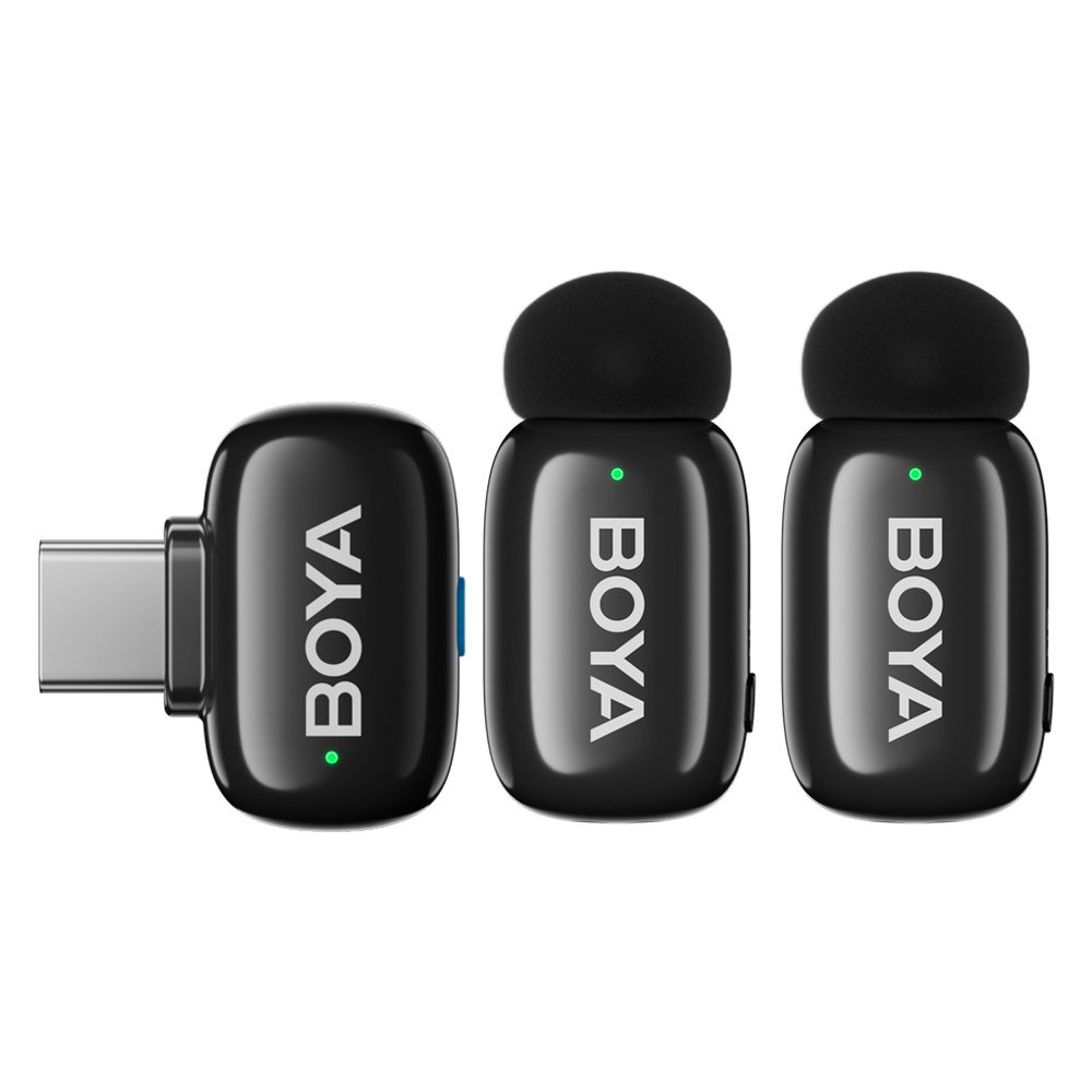 Microfone De Lapela Boya Mini 2-04 Semfio Usb C Para Celular