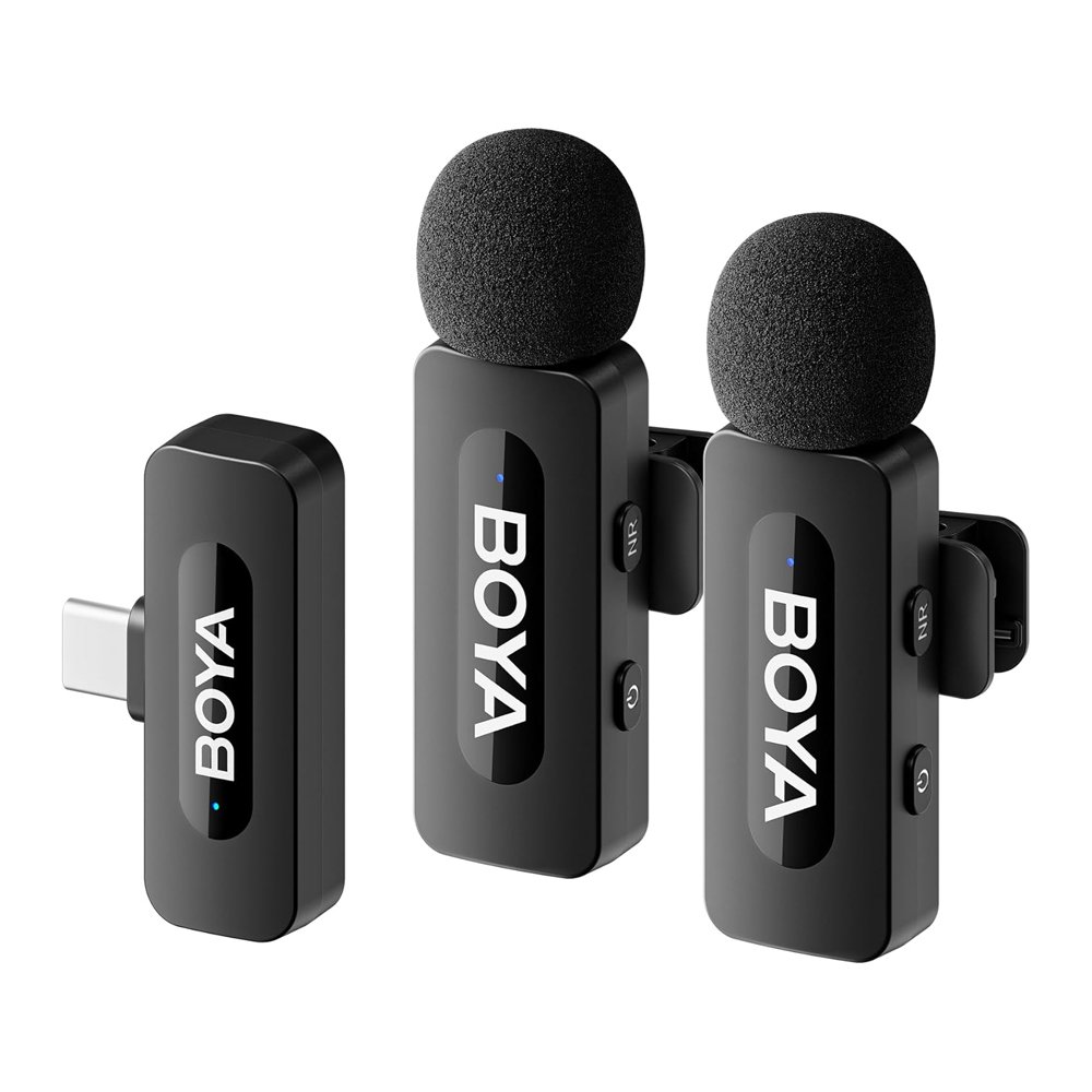 Microfone Sem Fio Boya By-v20 V2.0 Para Celular Usb-c Preto