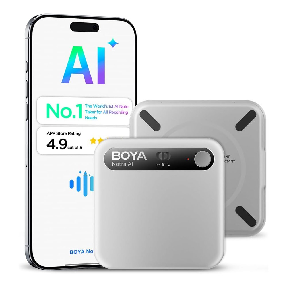 Gravador De Voz Boya Notra Prata Bluetooth Memória Interna