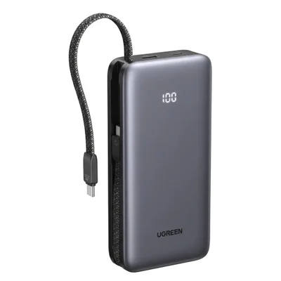 Power Bank Ugreen 20000mah 30w Pd Cabo Usb-c Display Digital