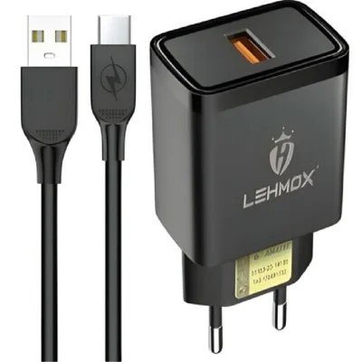Carregador Celular Lehmox Type C + Cabo Type C 30w
